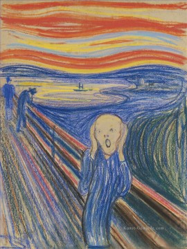 pas - Der Schrei von Edvard Munch 1895 pastellexpressionismus